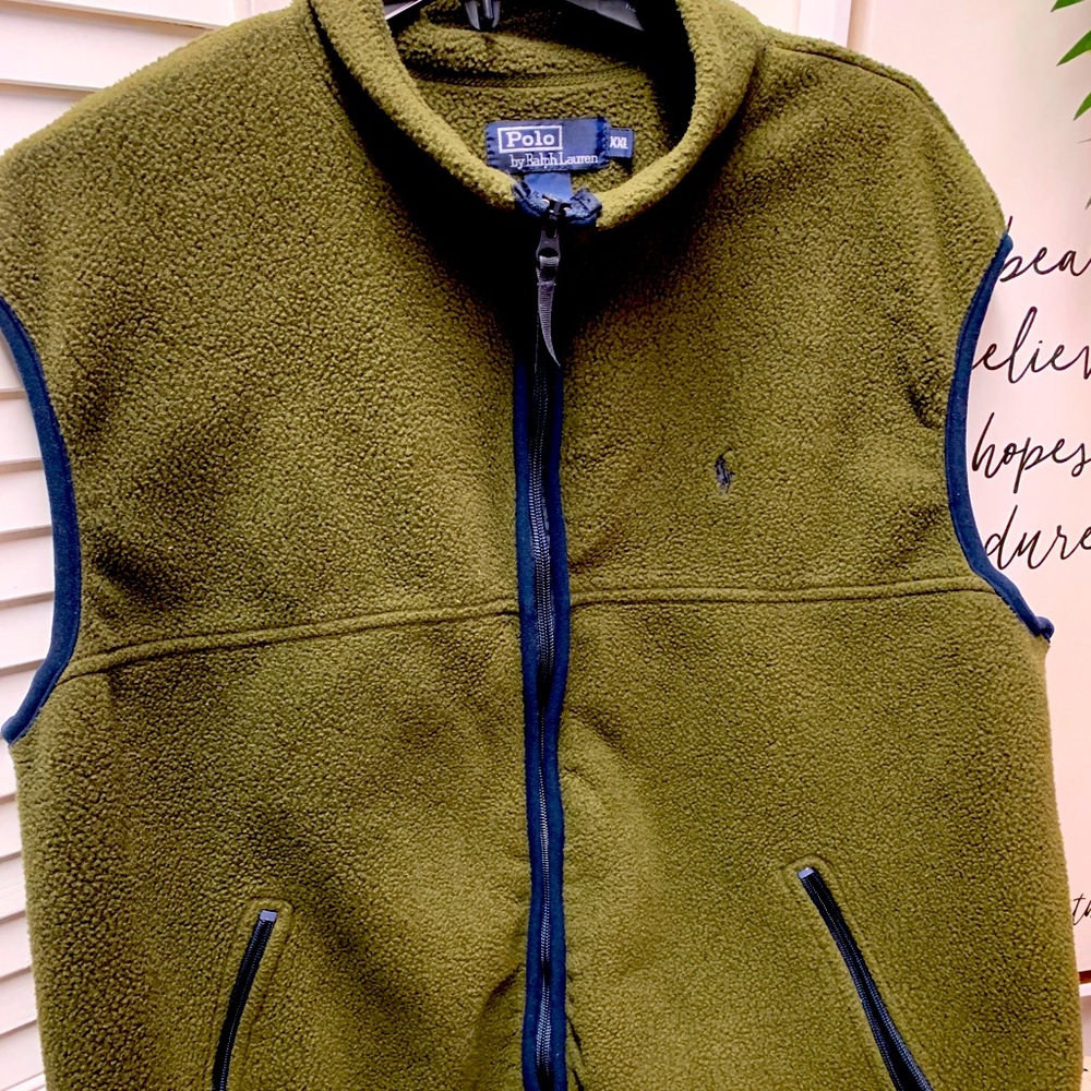 Men's polo zip up vest